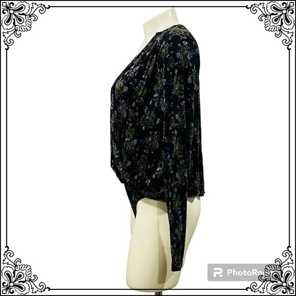 FREE PEOPLE Floral Surplice Bodysuit - Size M - Picture 4 of 8